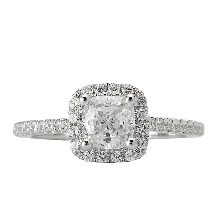 Halo Style Diamond Engagement Ring 14 Karat Gold White 
(Center Stone Not Included)
