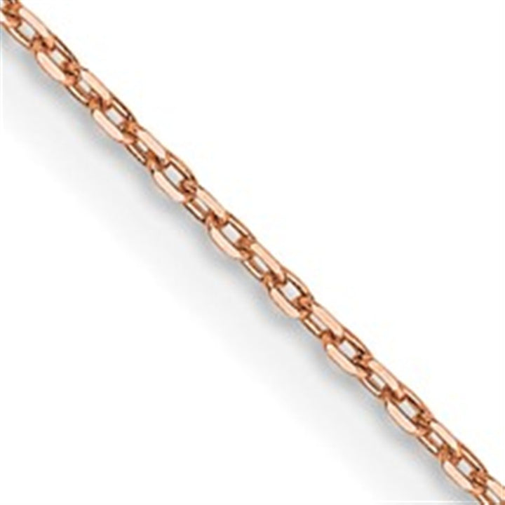 Cable Link Chain 14 Karat Gold Rose 0.8 MM Wide 16' In Length