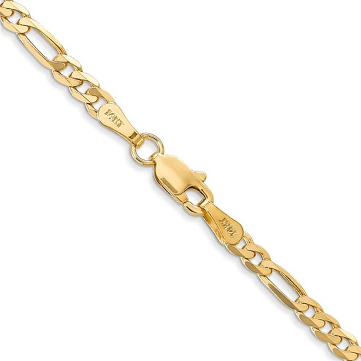 Figaro Link Chain 10 KT Yellow 3 MM Wide 24' In Length