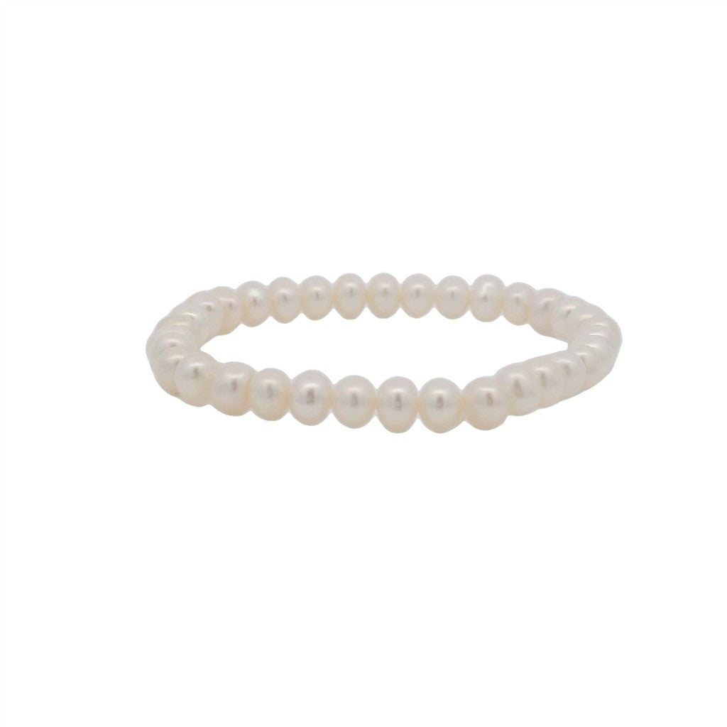 Cultured Fresh Water Pearls Bracelet Elastic 5" Long