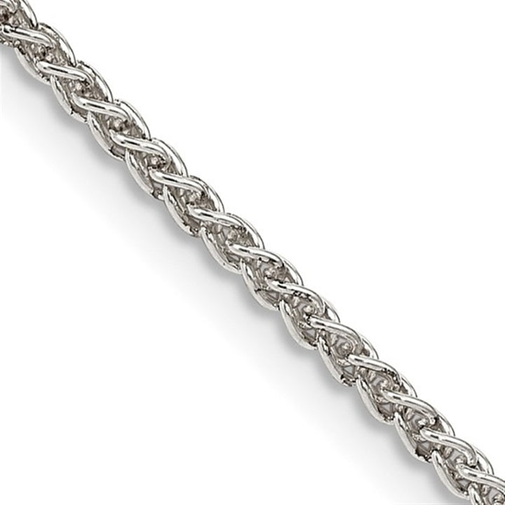 White Sterling Silver 1.75 MM Spiga Chain 20" Long