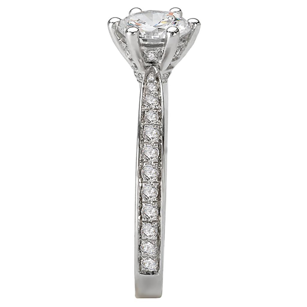 Solitare Accent Style Diamond Engagement Ring 14 KT White 
(Center Stone Not Included)