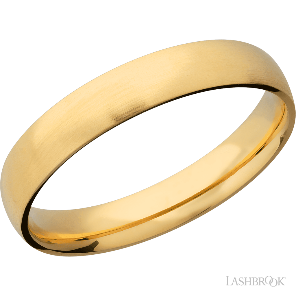 Straight Solid Style Wedding Band 14 KT Yellow 4mm wide size 10