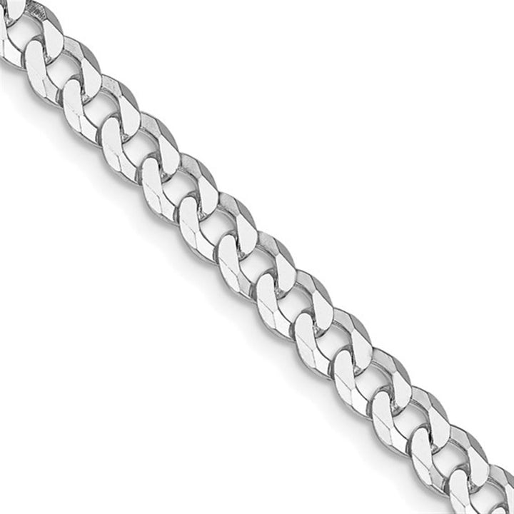 White Sterling Silver 5 MM Curb Chain 20" Long