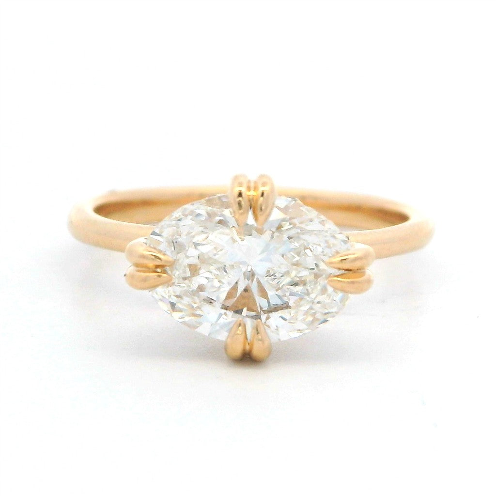 Lab Diamond Solitare Lab Diamond Engagement Ring 14 Karat Yellow 2.00 Carat Total Weight