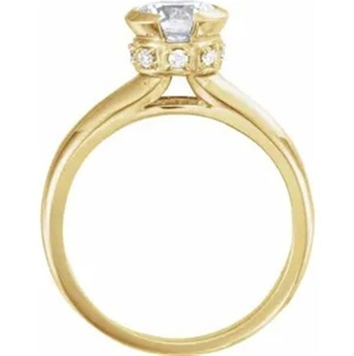 Contemporary Style Diamond Engagement RingBase Metal Yellow