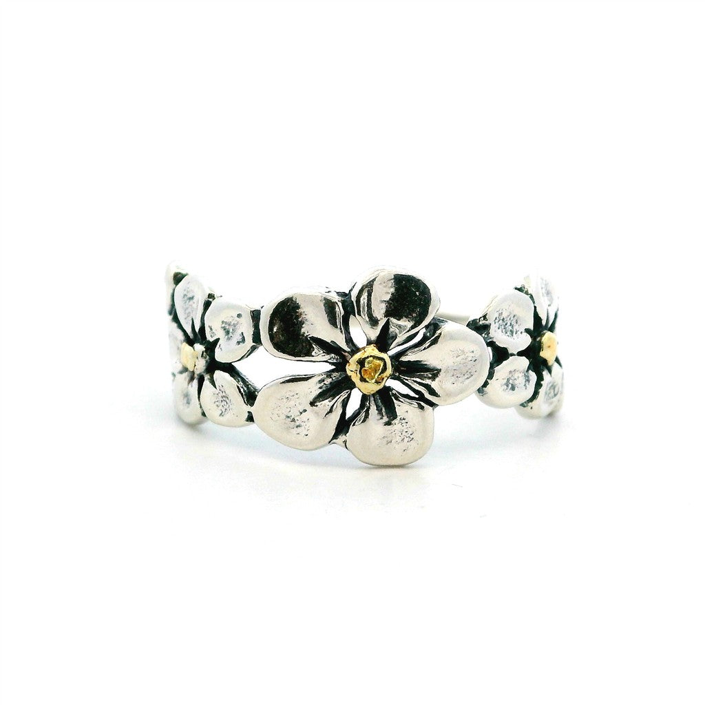 Alaskana Free Form Womens Alaskan Gold Nugget Fashion Ring Sterling Silver Size 6