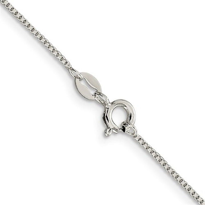White Sterling Silver 1 MM Box Chain 18" Long