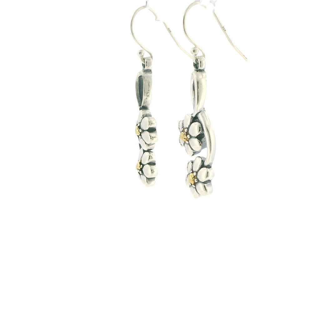 Sterling Silver Earrings Accented with Alaskan Gold Nuggets