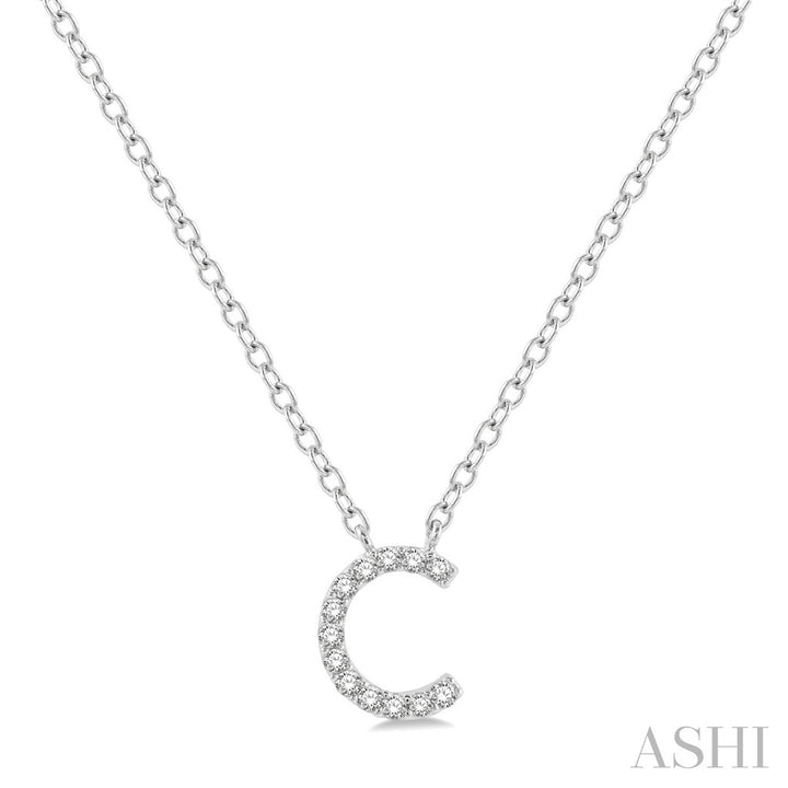 Initial Y Style Necklace 10 Karat Gold White With Diamonds 18" Long