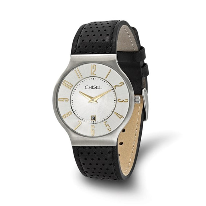Dress Style Quartz (Battery) Mens Watch with a Leather Band By Chisel