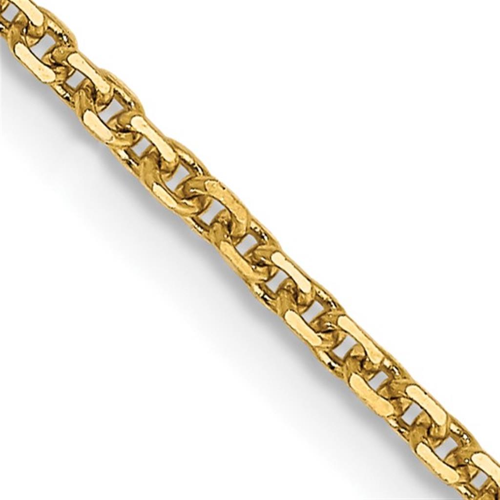 Cable Link Chain 14 KT Yellow 1.45 MM Wide 20' In Length