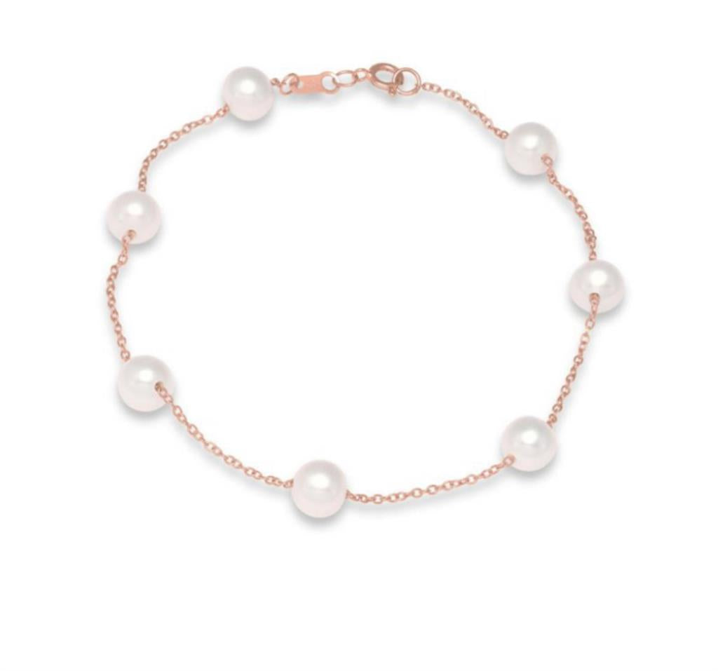 Cultured Fresh Water Pearls Bracelet 14 KT 7" Long