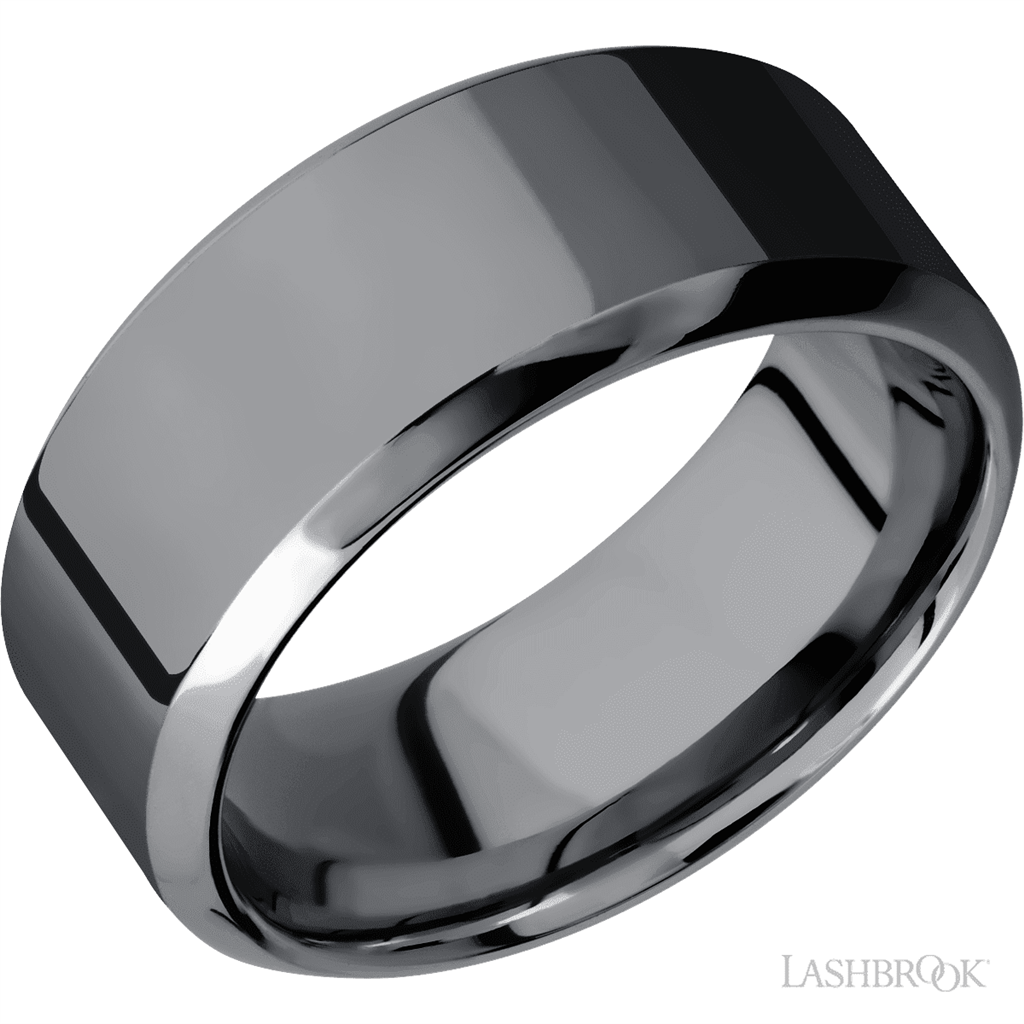 Gunmetal Tantalum Alternative Metal Ring 9mm wide Size 10