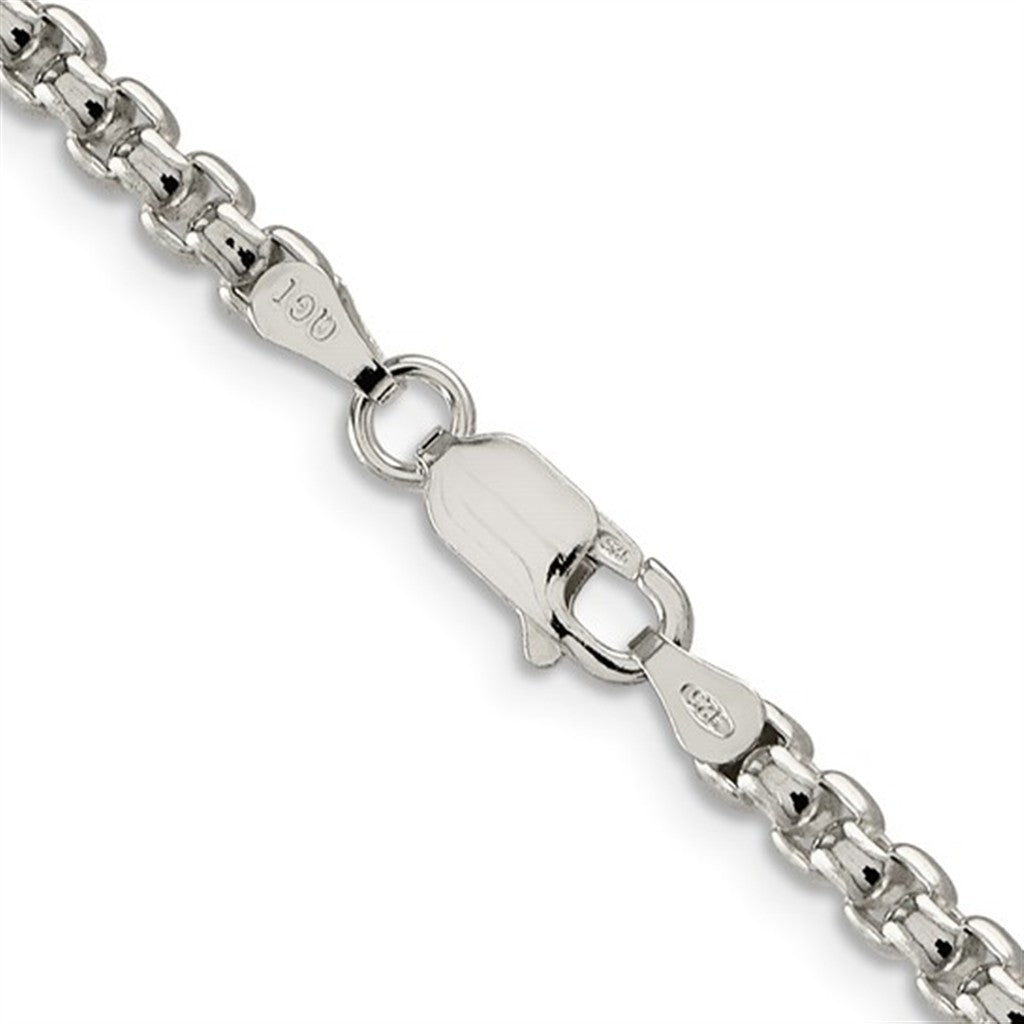 Sterling Silver 3.6 MM Box Chain 20" Long
