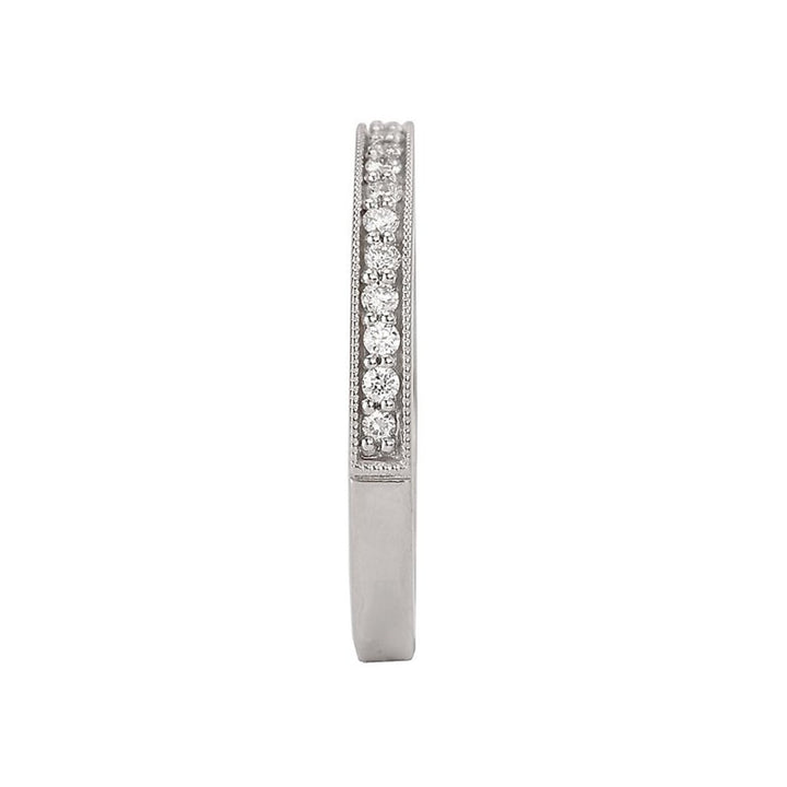 1/2 Anniversary Style Diamond Wedding Band 18 Karat Gold White with Diamonds size 6