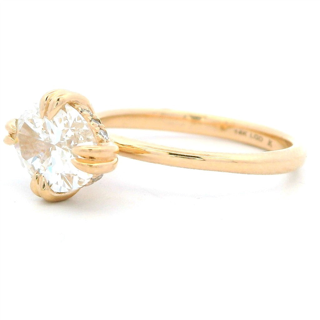 Lab Diamond Solitare Lab Diamond Engagement Ring 14 Karat Yellow 2.00 Carat Total Weight