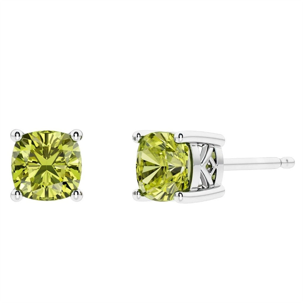 Precious Metal Earrings With Colored Stones
