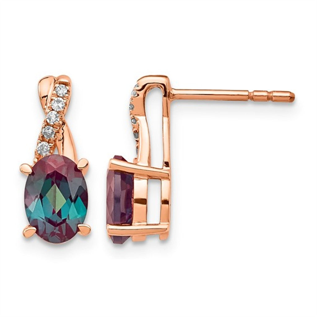 Precious Metal Earrings With Colored Stones
