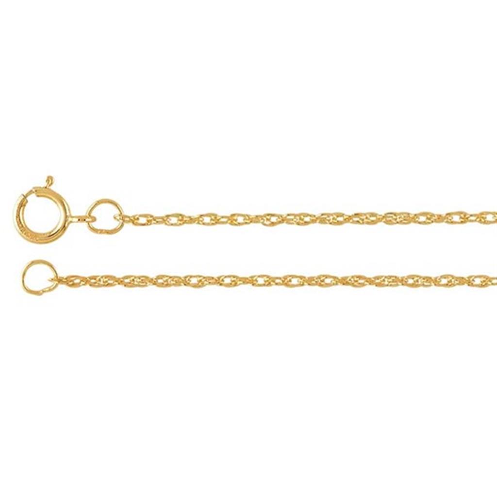 Yellow Gold Filled 1.5 MM Rope Chain 16" Long