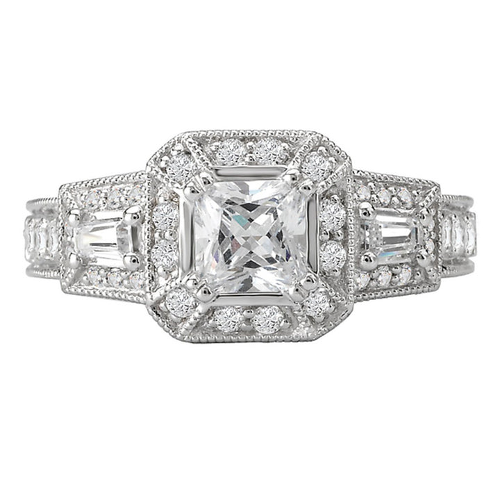 Halo Style Diamond Engagement Ring 14 Karat Gold White 
(Center Stone Not Included)