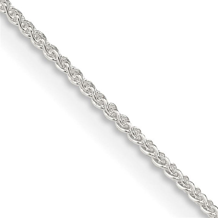 White Sterling Silver 1 MM Spiga Chain 16" Long