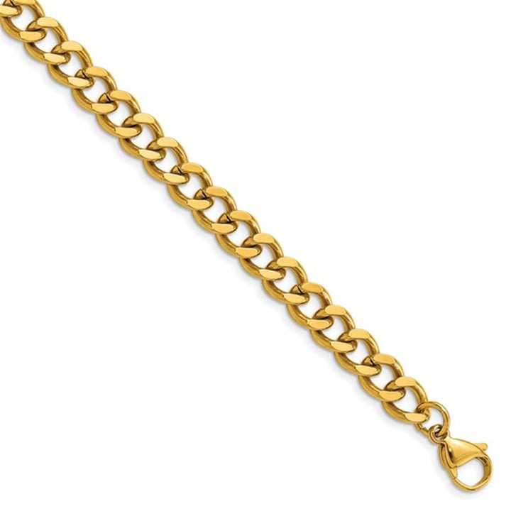 Yellow Stainless Steel 8 MM Cable Chain 24" Long
