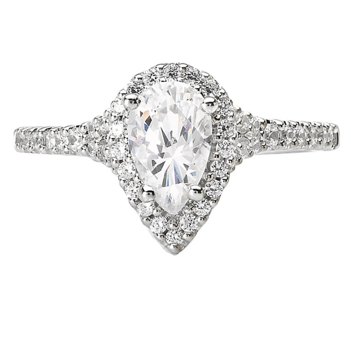 Halo Style Diamond Engagement Ring 14 KT White 
(Center Stone Not Included)