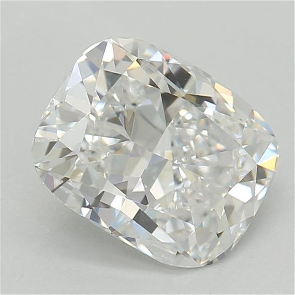 2.53 Carat Laboratory-Grown Origin Lab Diamond Cushion Shape E Color VVS2 Clarity