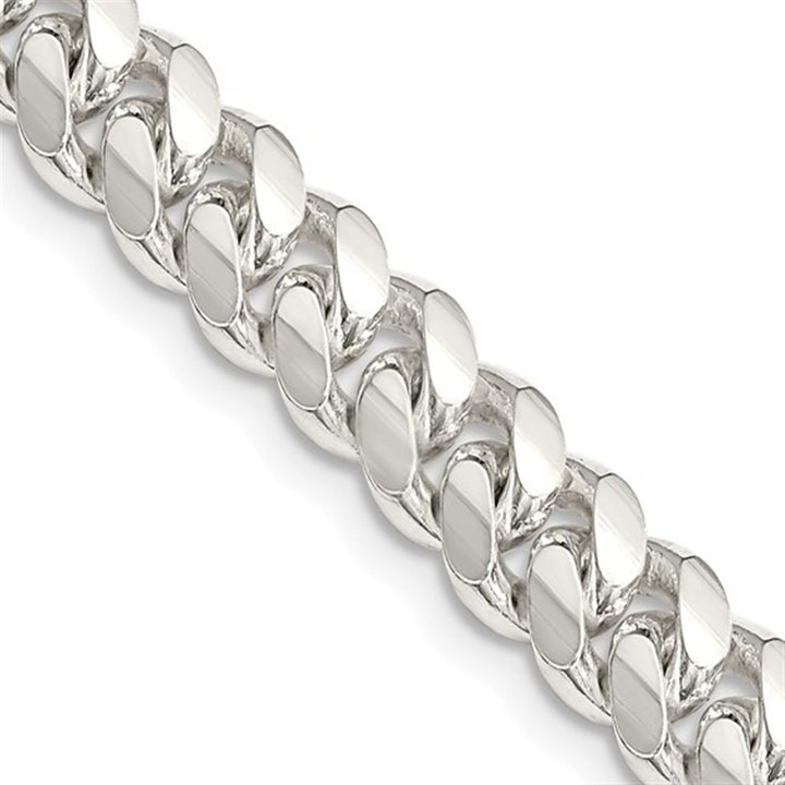 White Sterling Silver 7.25 MM Cable Chain 20" Long