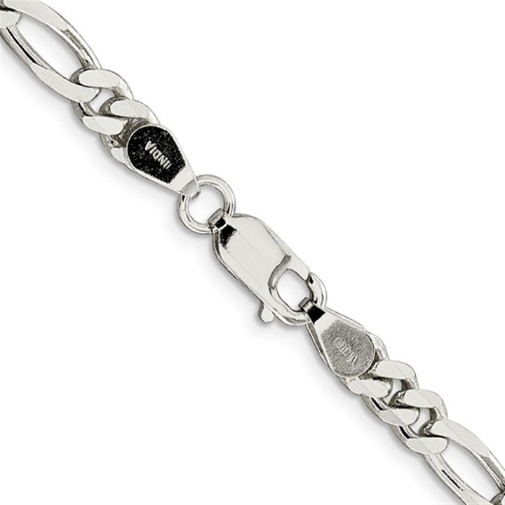 Sterling Silver 5.5 MM Figaro Chain 24" Long