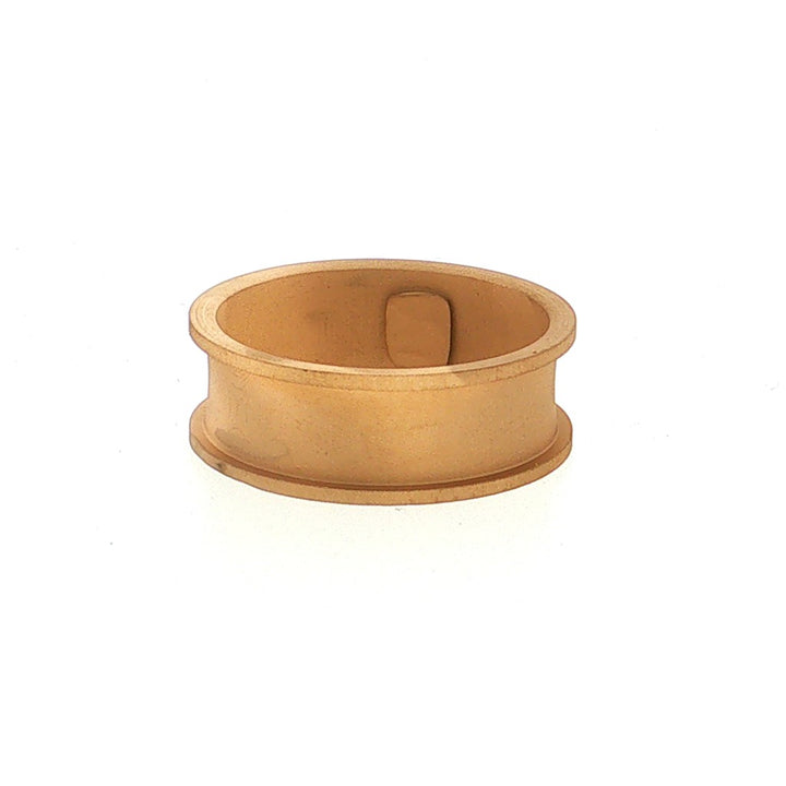 8 mm Wide Straight Channel Style Mens Gold Nugget Wedding Band 14 Karat Gold & Alaskan Gold Nugget White size 10.5