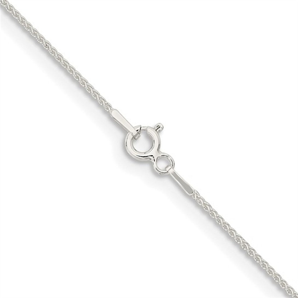 Sterling Silver 1 MM Spiga Chain 20" Long
