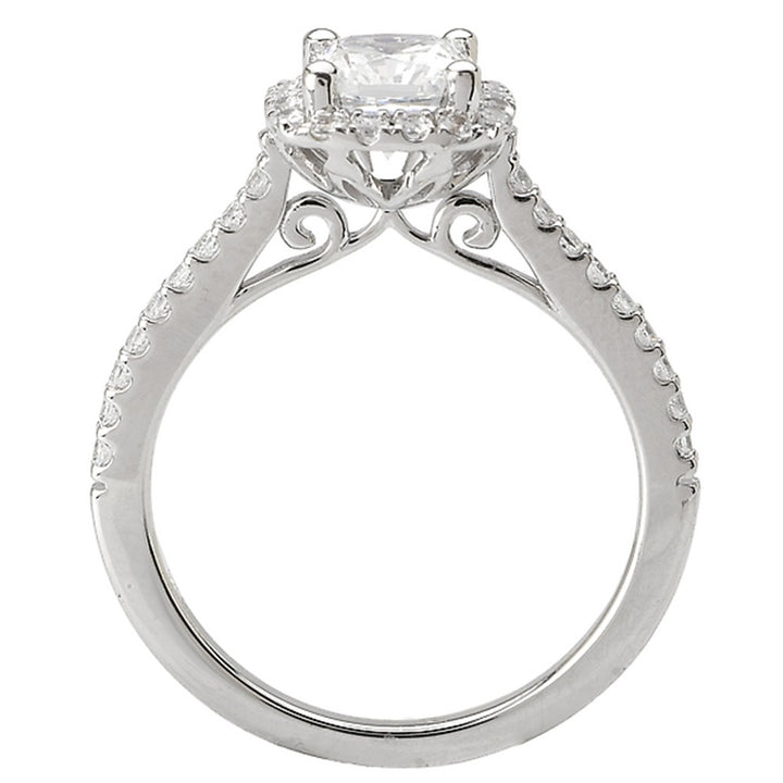 Halo Style Diamond Engagement Ring 14 Karat Gold White 
(Center Stone Not Included)