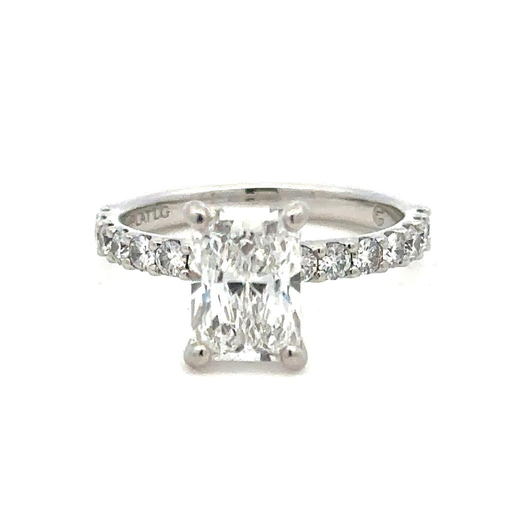 Tiffany Style Lab Diamond Engagement RingPlatinum White