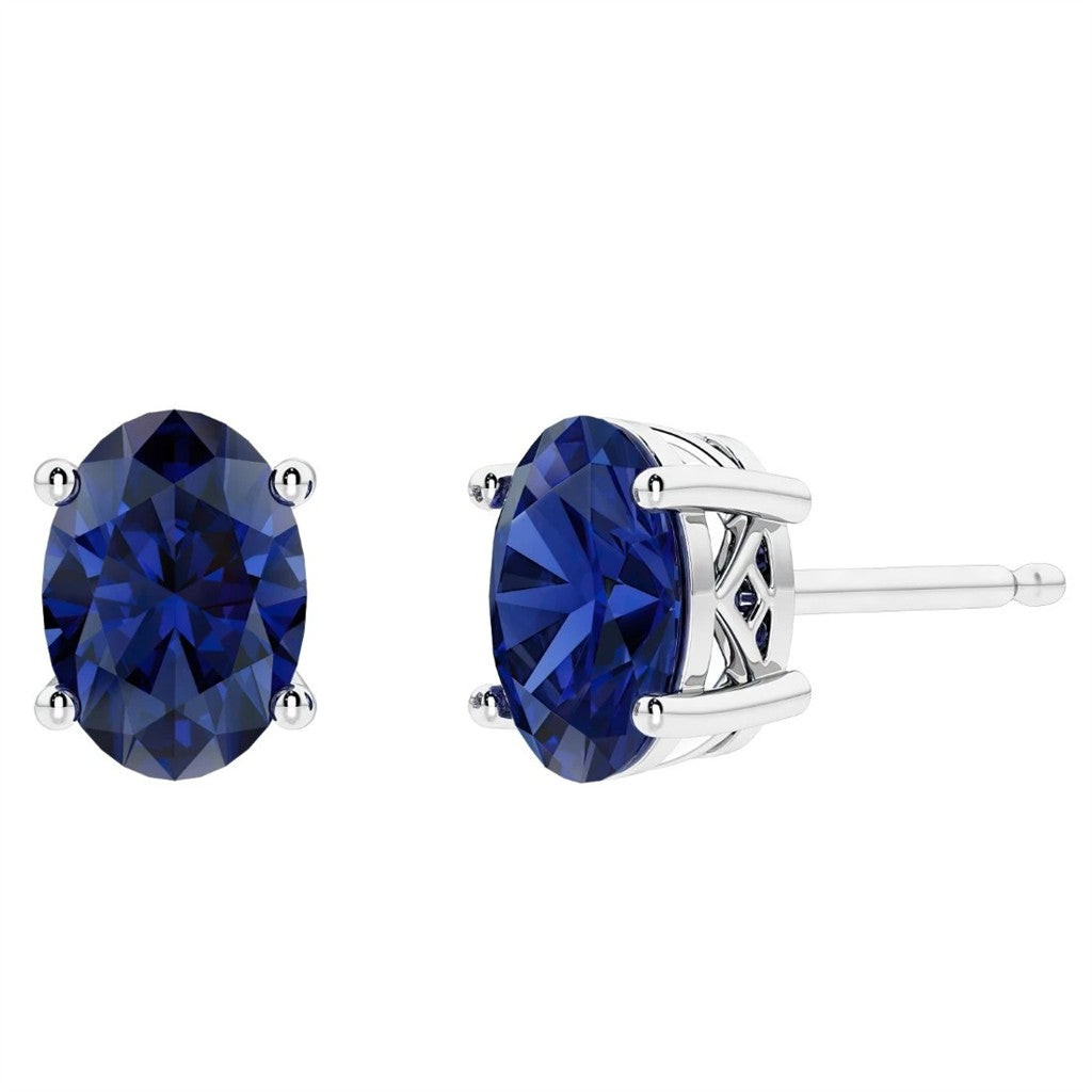 Precious Metal Earrings With Colored Stones