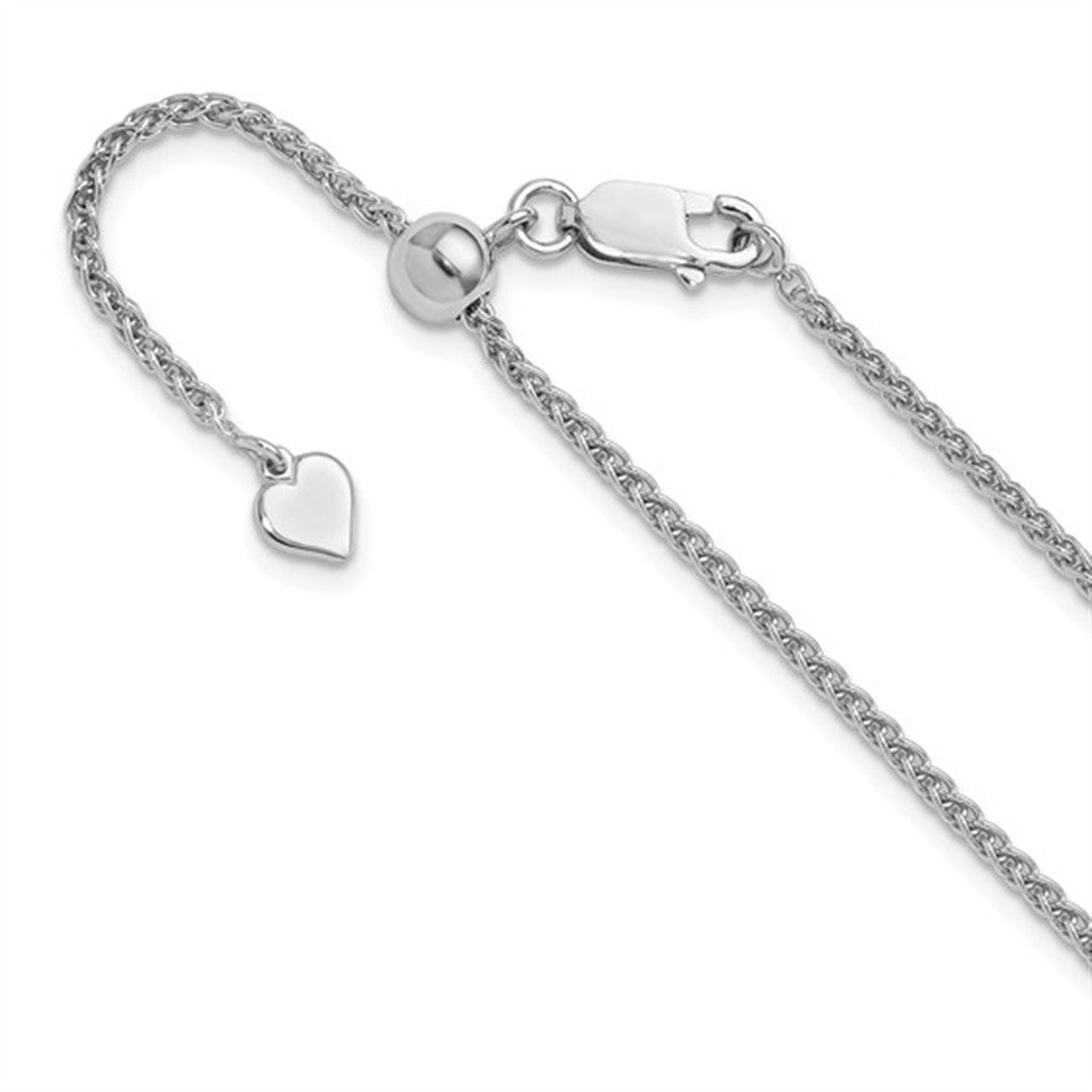 Sterling Silver 1.9 MM Spiga Adjustable Chain 22" Long