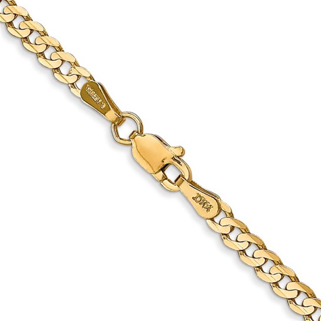 Curb Link Chain 10 KT Yellow 3 MM Wide 20' In Length