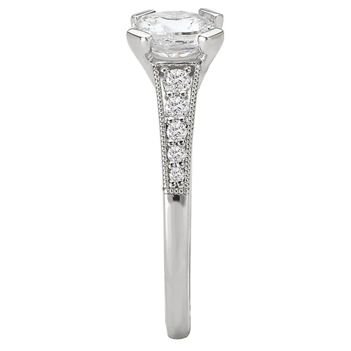 Solitare Accent Style Diamond Engagement Ring 14 Karat Gold White 
(Center Stone Not Included)