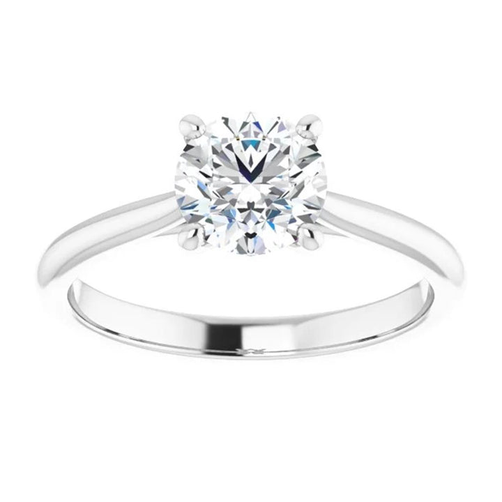 Solitare Style Diamond Engagement Ring 14 Karat Gold White 
(Center Stone Not Included)