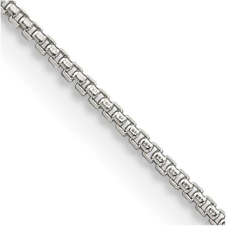 White Sterling Silver 1 MM Box Chain 16" Long