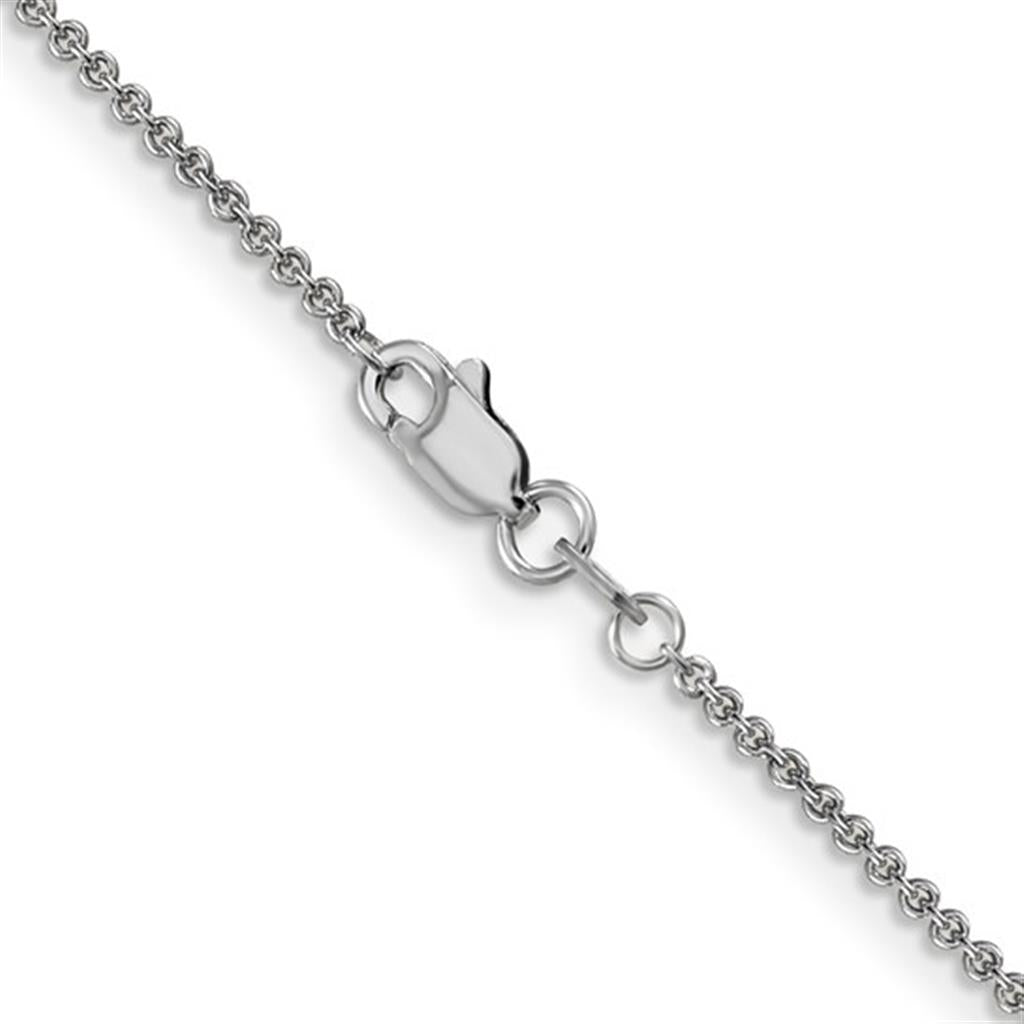 Cable Link Chain 14 Karat Gold White 1.4 MM Wide 20' In Length
