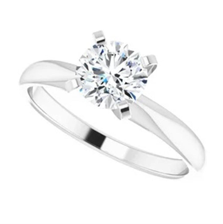 Tiffany Style Lab Diamond Engagement Ring14 KT White