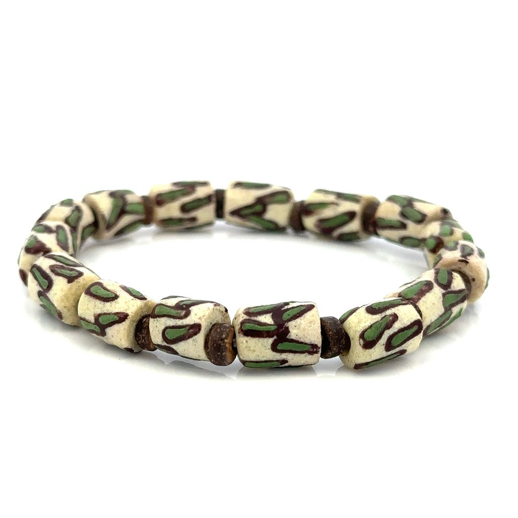 Gemstone Bead Stretch Bracelet 8" Long