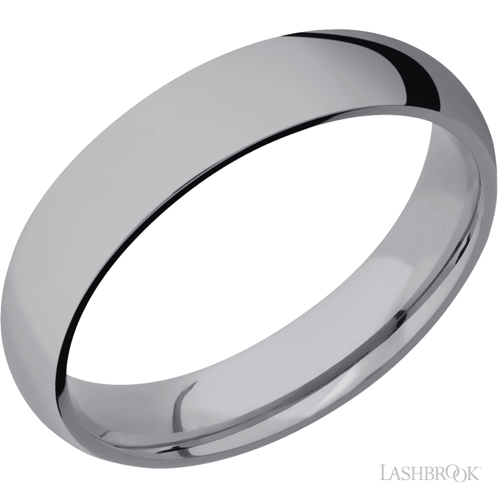 White Tantalum Alternative Metal Ring 5mm wide Size 10