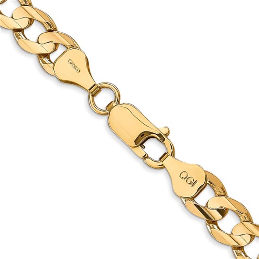 Curb Link Chain 10 KT Yellow 6.75 MM Wide 20' In Length