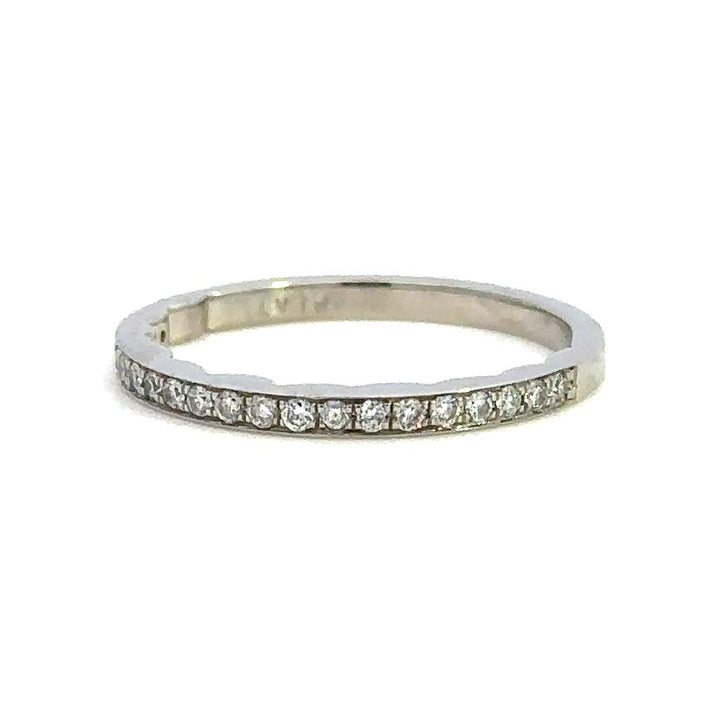 1/2 Anniversary Style Diamond Wedding Band 14 KT White with Diamonds size 5.25