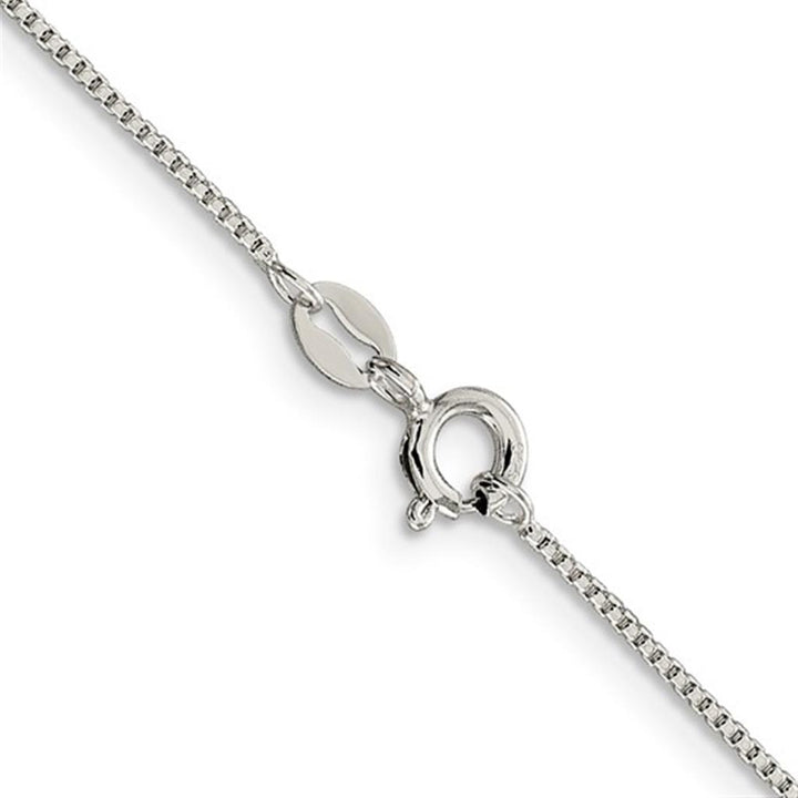 White Sterling Silver 1 MM Box Chain 16" Long