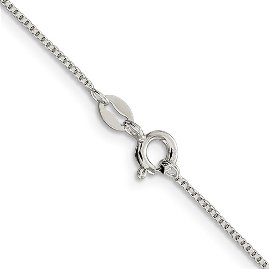 White .925 1 MM Box Chain 16" Long