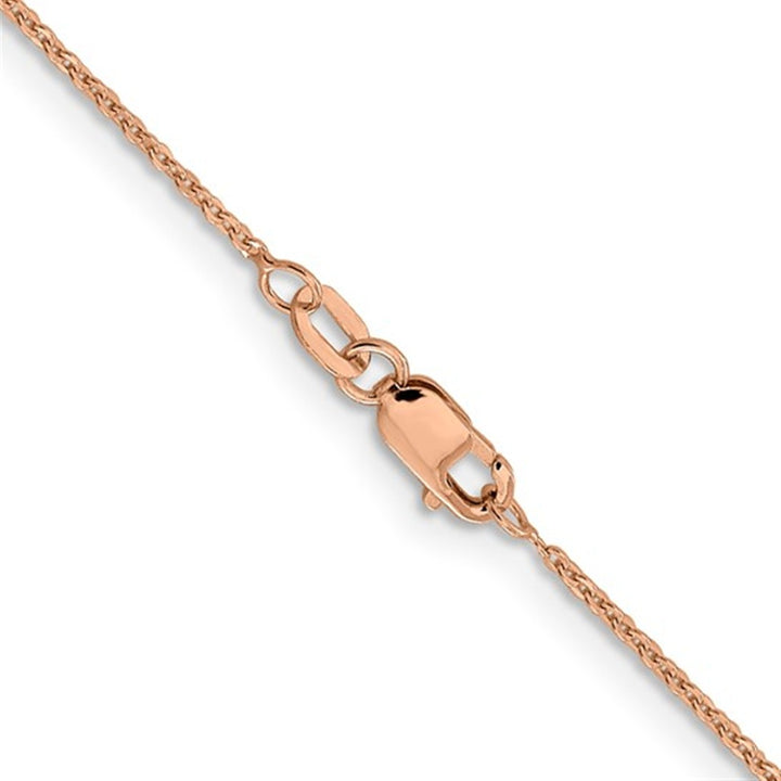 Cable Link Chain 14 Karat Gold Rose 1.1 MM Wide 18' In Length
